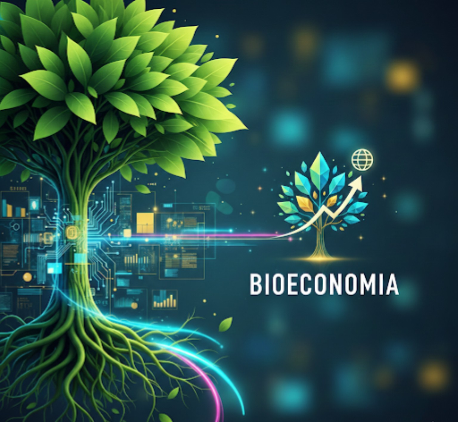 imagem gerada por IA para expressar bioeconomia